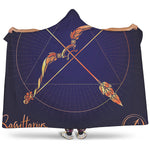 Astrological Sagittarius Sign Print Hooded Blanket