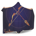 Astrological Sagittarius Sign Print Hooded Blanket