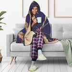 Astrological Sagittarius Sign Print Hooded Blanket