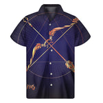 Astrological Sagittarius Sign Print Men's Short Sleeve Shirt