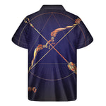 Astrological Sagittarius Sign Print Men's Short Sleeve Shirt