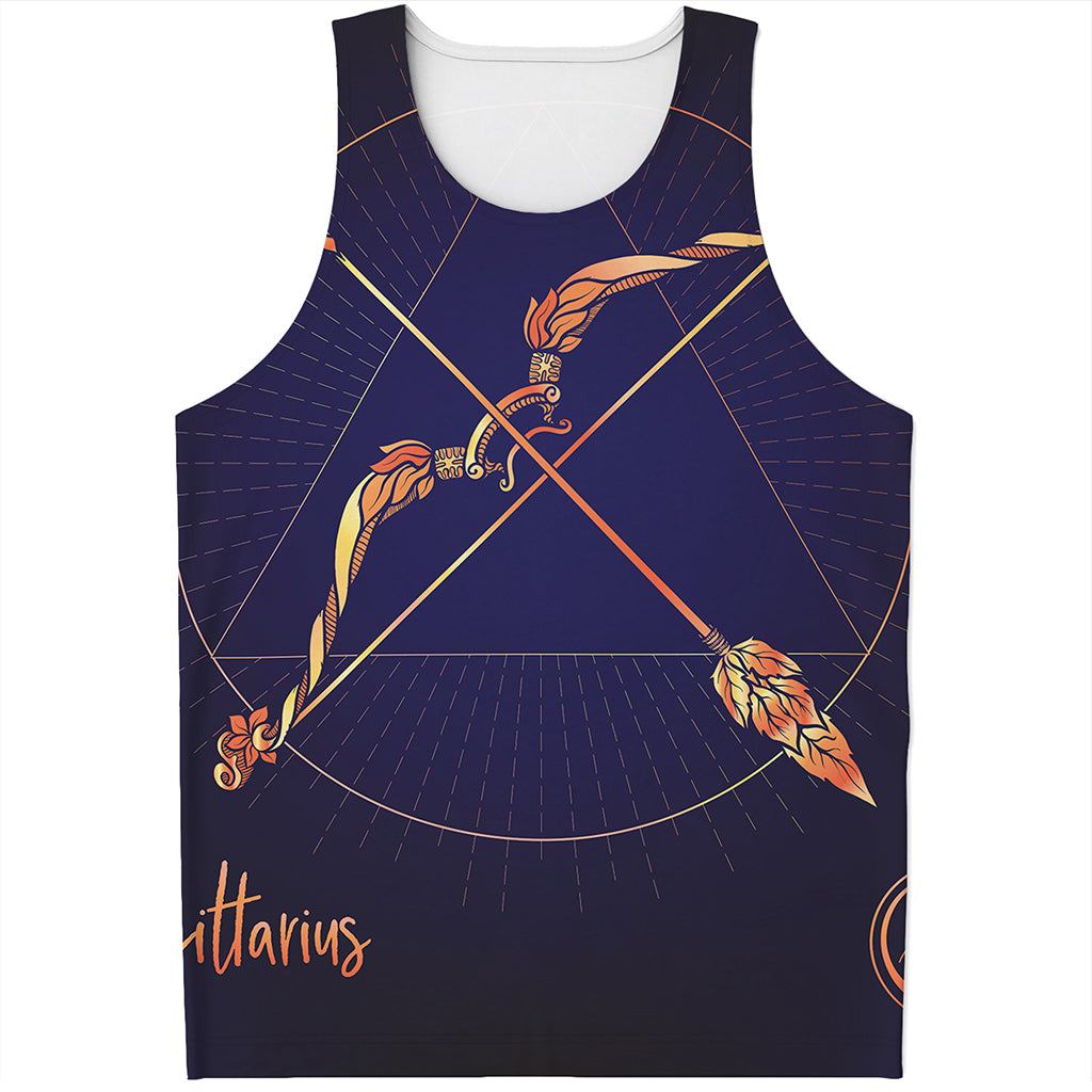 Astrological Sagittarius Sign Print Men's Tank Top