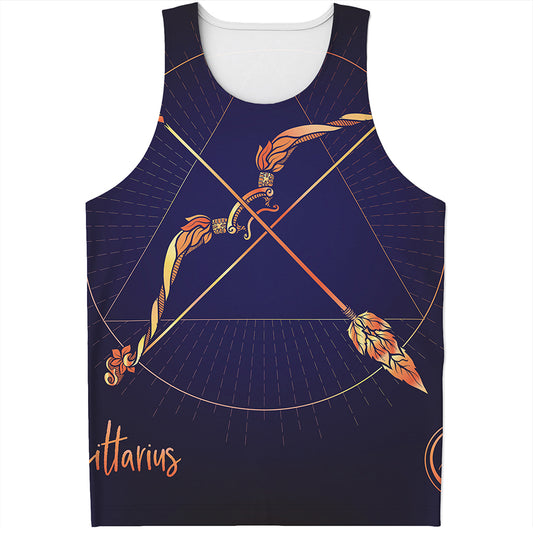Astrological Sagittarius Sign Print Men's Tank Top