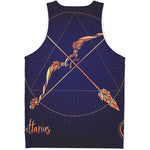 Astrological Sagittarius Sign Print Men's Tank Top