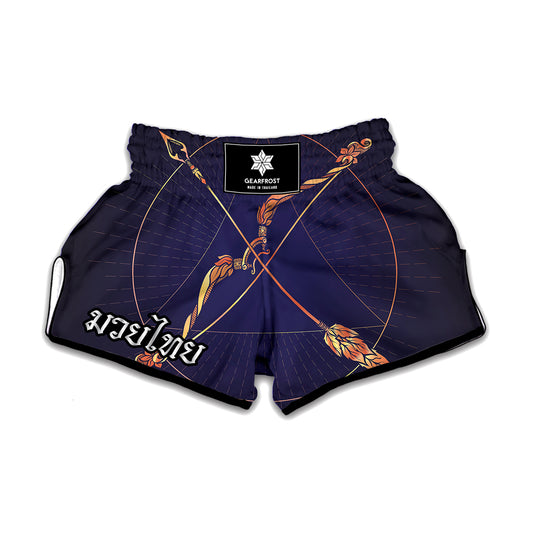 Astrological Sagittarius Sign Print Muay Thai Boxing Shorts