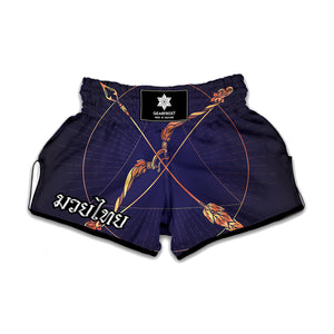 Astrological Sagittarius Sign Print Muay Thai Boxing Shorts