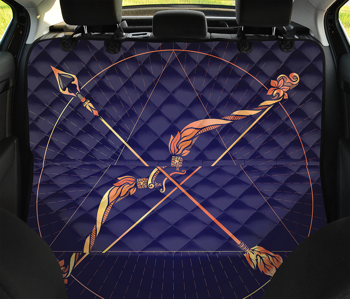 Astrological Sagittarius Sign Print Pet Car Back Seat Cover