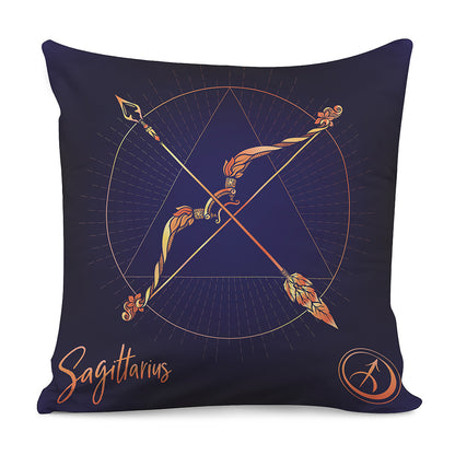 Astrological Sagittarius Sign Print Pillow Cover