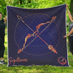 Astrological Sagittarius Sign Print Quilt