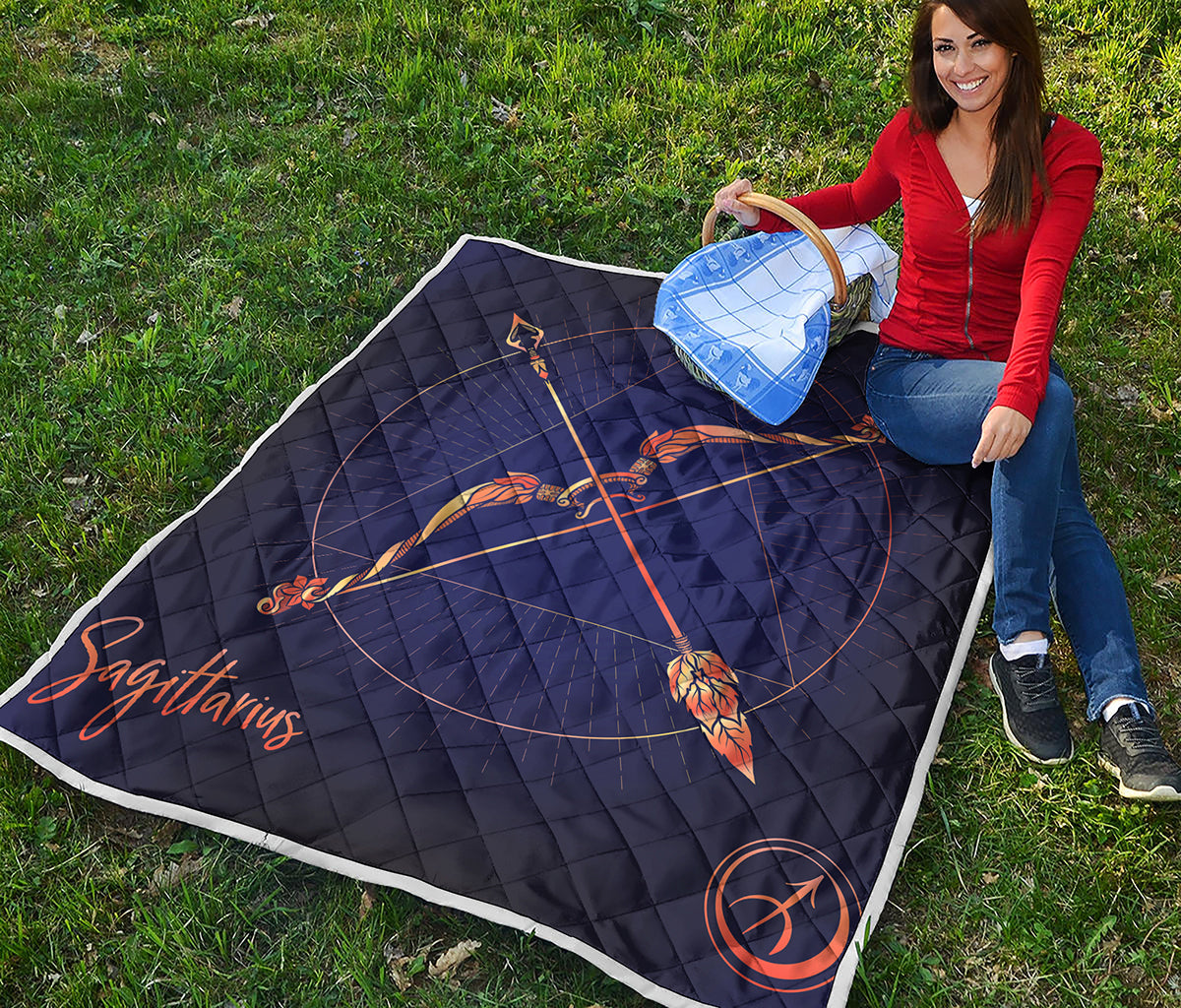 Astrological Sagittarius Sign Print Quilt