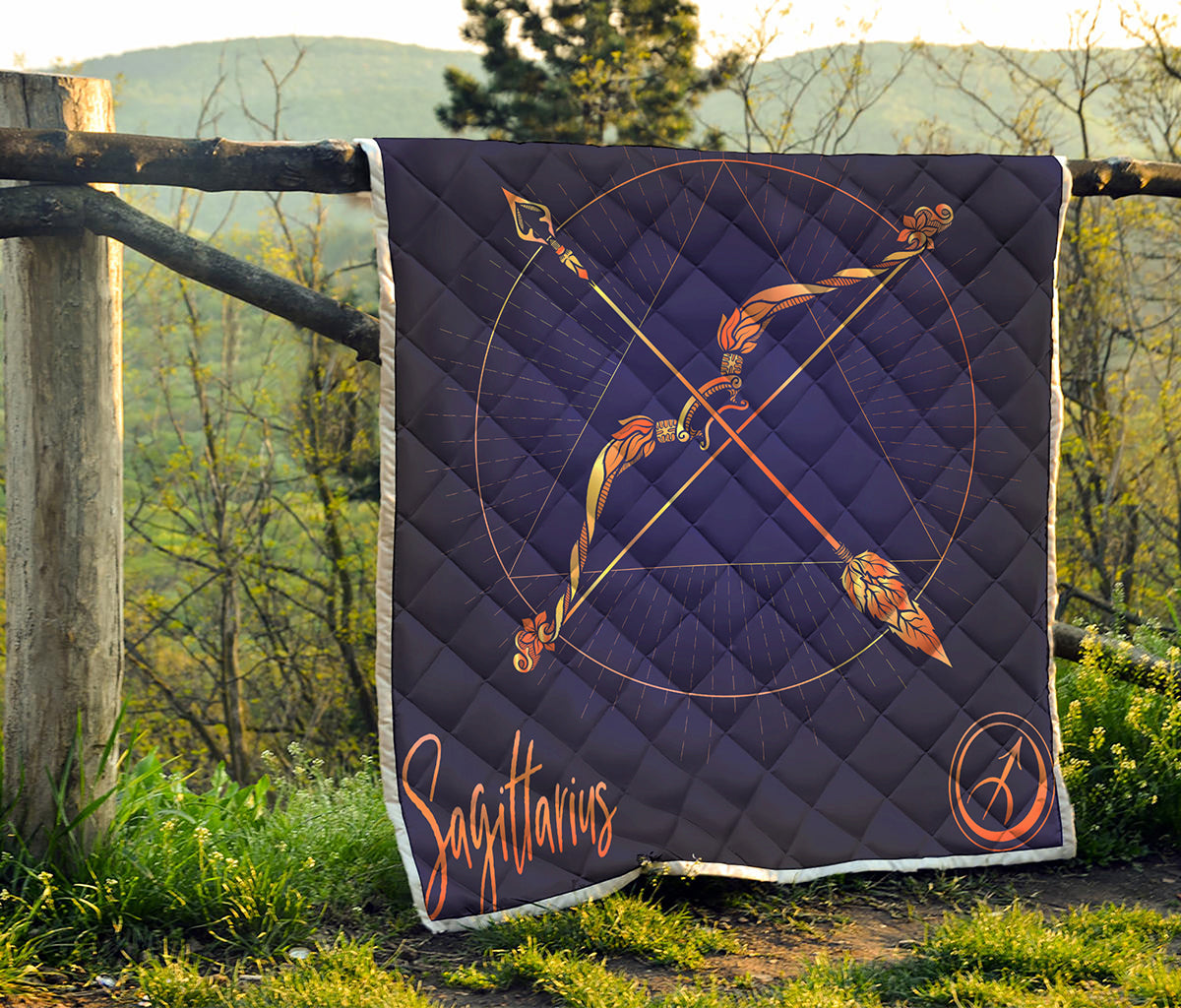 Astrological Sagittarius Sign Print Quilt