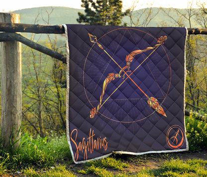 Astrological Sagittarius Sign Print Quilt