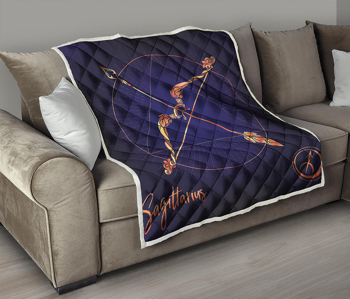 Astrological Sagittarius Sign Print Quilt