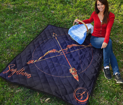 Astrological Sagittarius Sign Print Quilt