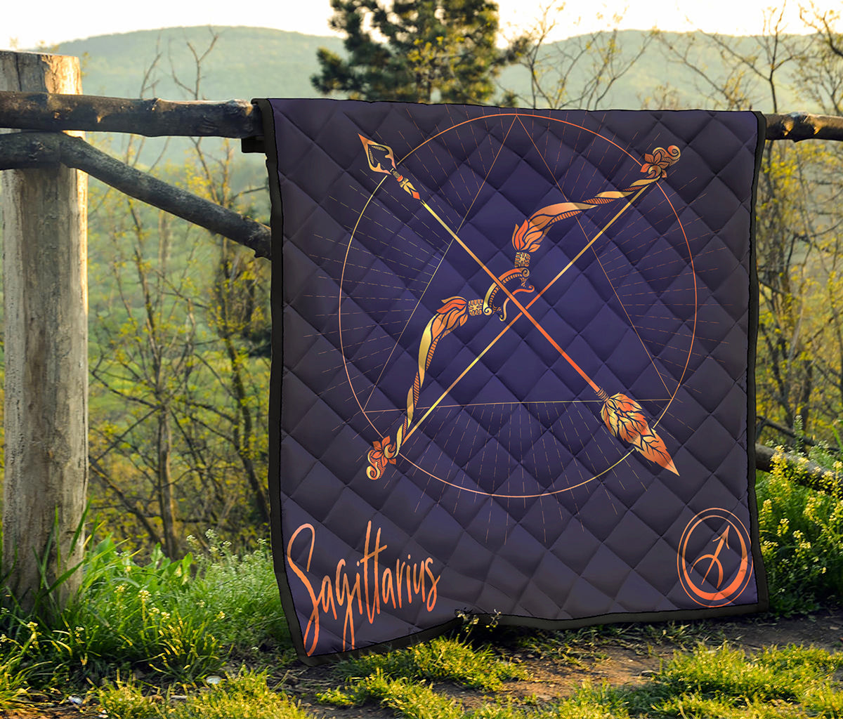 Astrological Sagittarius Sign Print Quilt