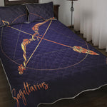 Astrological Sagittarius Sign Print Quilt Bed Set