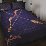 Astrological Sagittarius Sign Print Quilt Bed Set