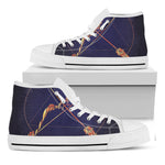 Astrological Sagittarius Sign Print White High Top Shoes