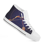Astrological Sagittarius Sign Print White High Top Shoes