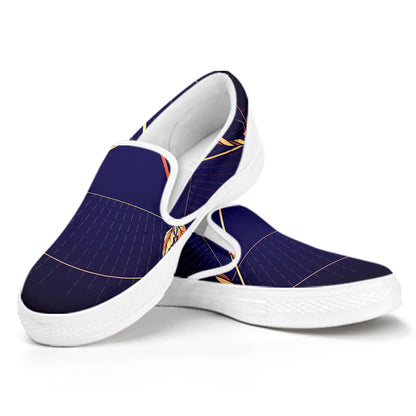 Astrological Sagittarius Sign Print White Slip On Shoes