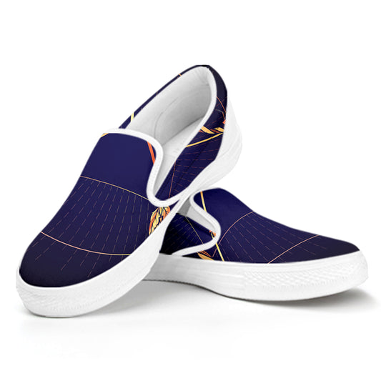 Astrological Sagittarius Sign Print White Slip On Shoes