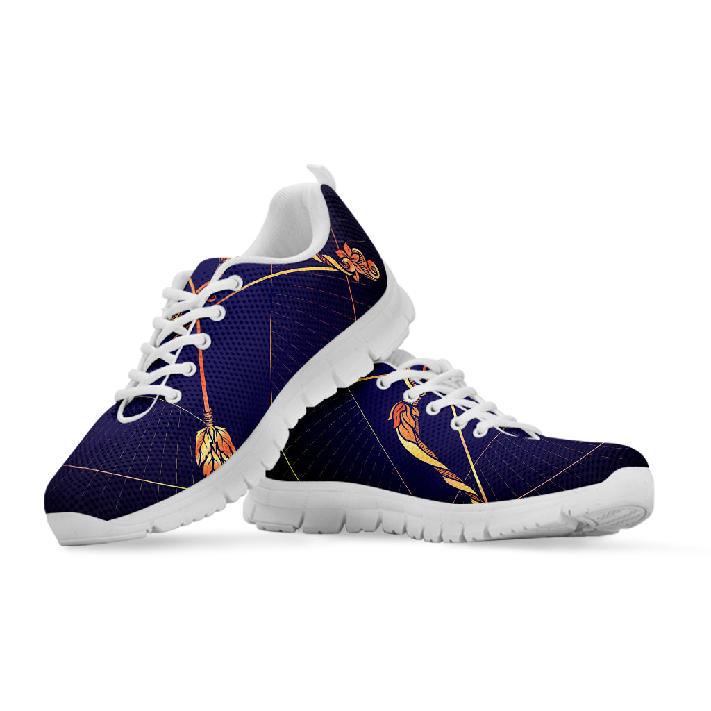 Astrological Sagittarius Sign Print White Sneakers