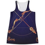 Astrological Sagittarius Sign Print Women's Racerback Tank Top