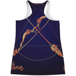 Astrological Sagittarius Sign Print Women's Racerback Tank Top