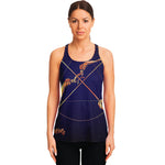 Astrological Sagittarius Sign Print Women's Racerback Tank Top