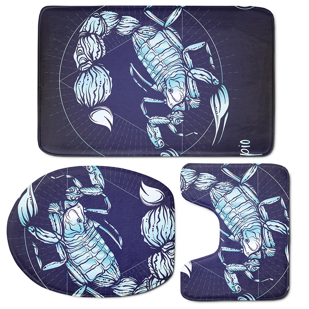 Astrological Scorpio Sign Print 3 Piece Bath Mat Set