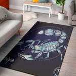 Astrological Scorpio Sign Print Area Rug