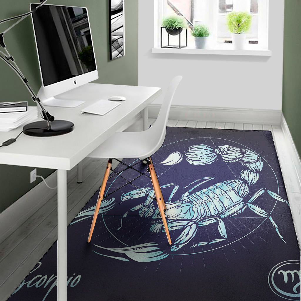 Astrological Scorpio Sign Print Area Rug