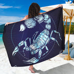 Astrological Scorpio Sign Print Beach Sarong Wrap