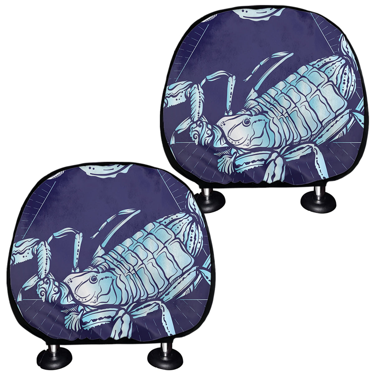 Astrological Scorpio Sign Print Car Headrest Covers