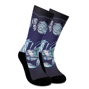 Astrological Scorpio Sign Print Crew Socks