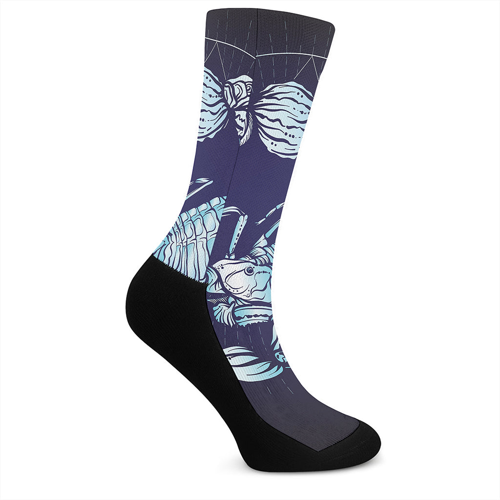 Astrological Scorpio Sign Print Crew Socks