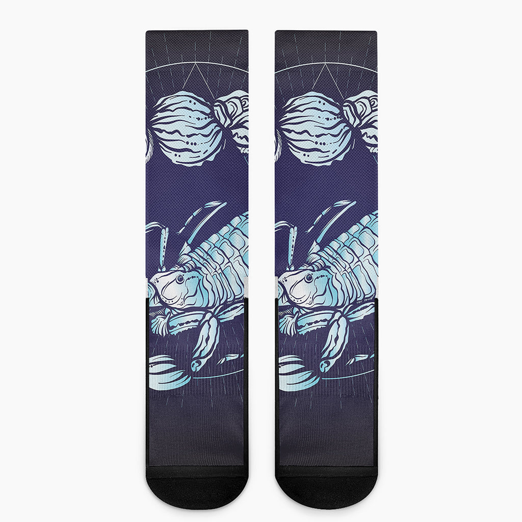 Astrological Scorpio Sign Print Crew Socks