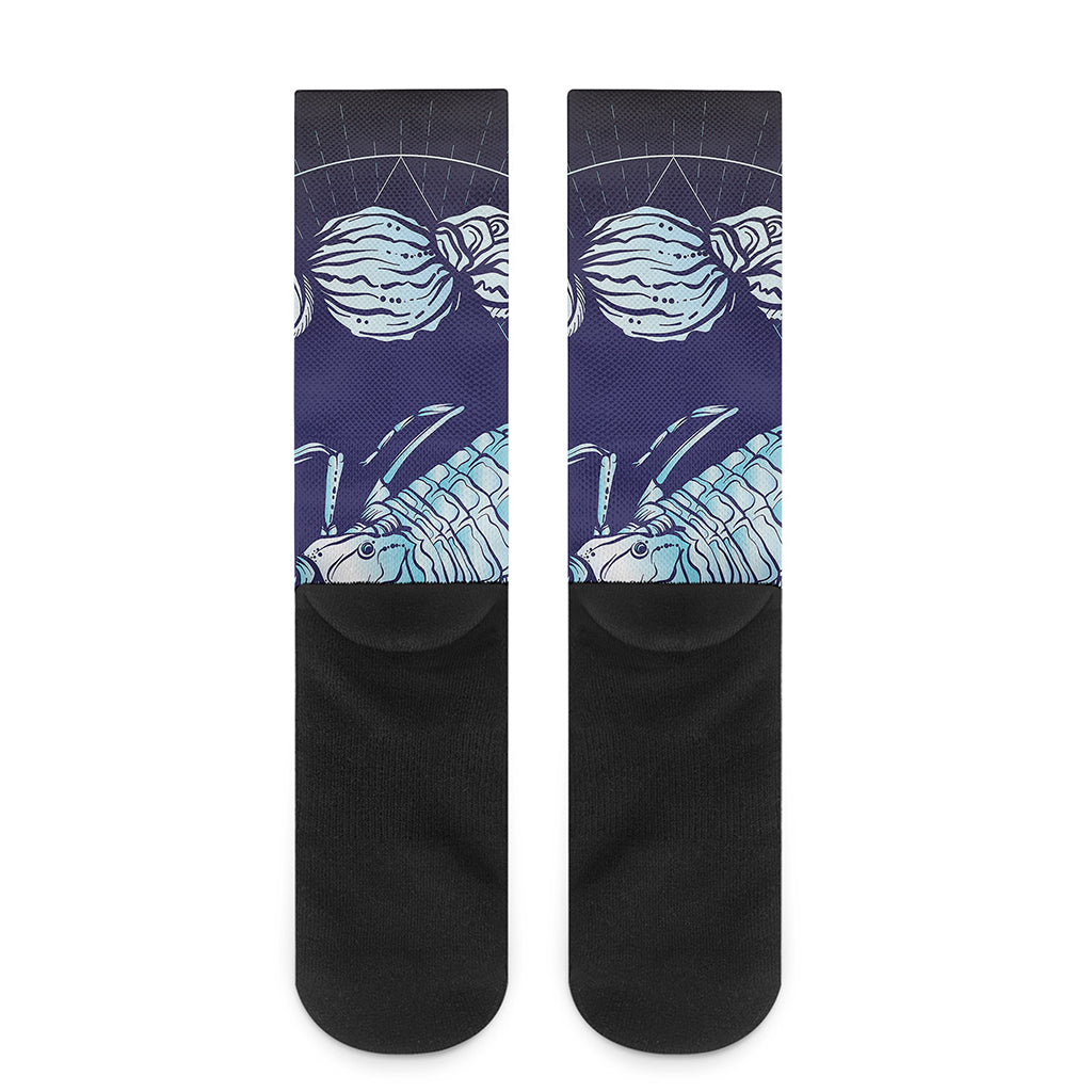 Astrological Scorpio Sign Print Crew Socks