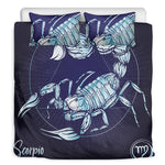 Astrological Scorpio Sign Print Duvet Cover Bedding Set