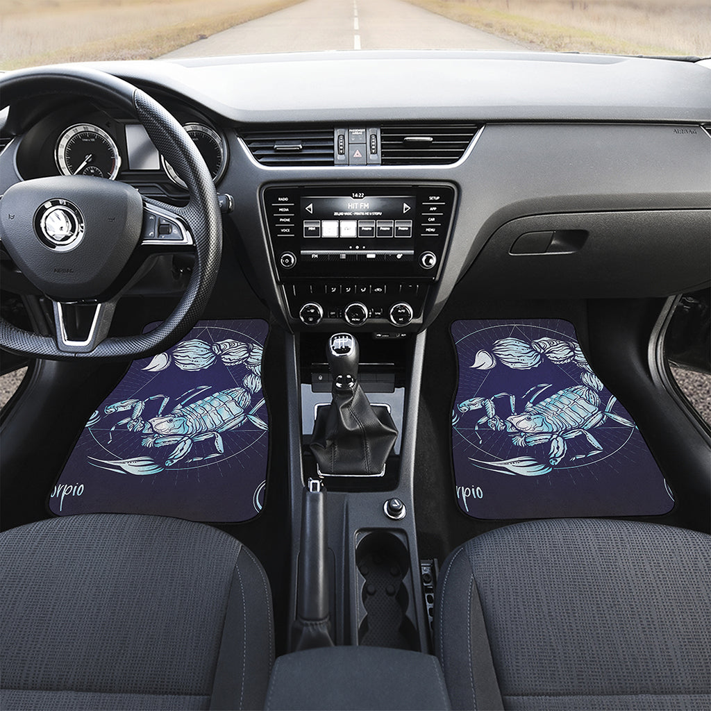 Astrological Scorpio Sign Print Front and Back Car Floor Mats