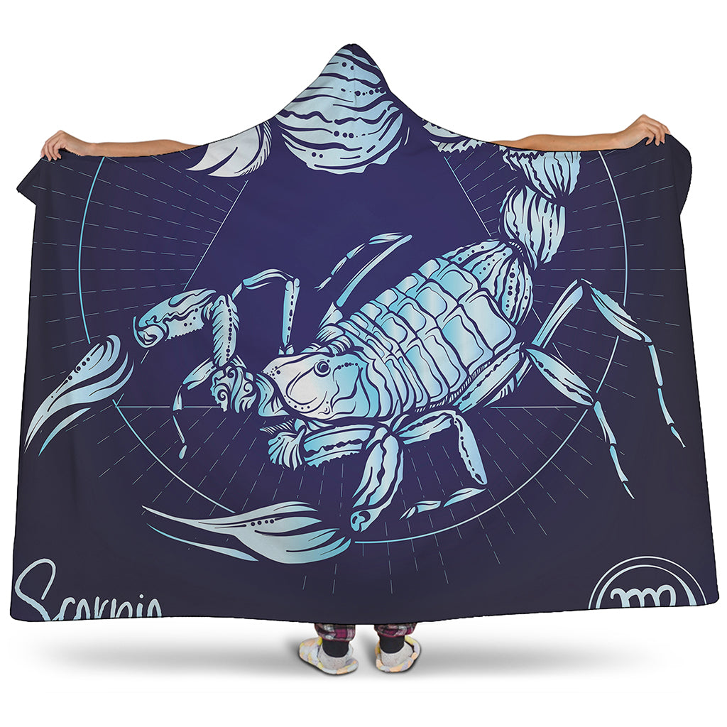 Astrological Scorpio Sign Print Hooded Blanket