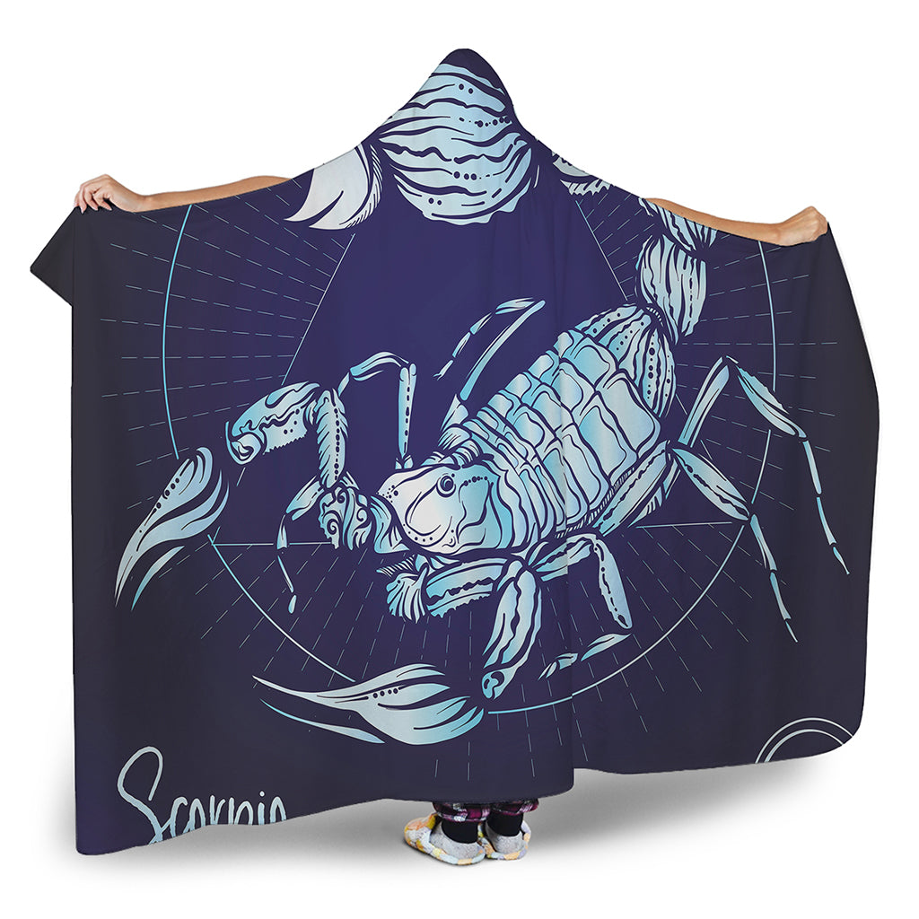 Astrological Scorpio Sign Print Hooded Blanket