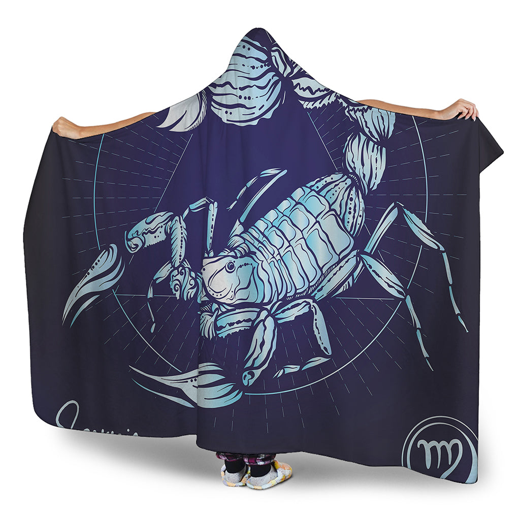 Astrological Scorpio Sign Print Hooded Blanket