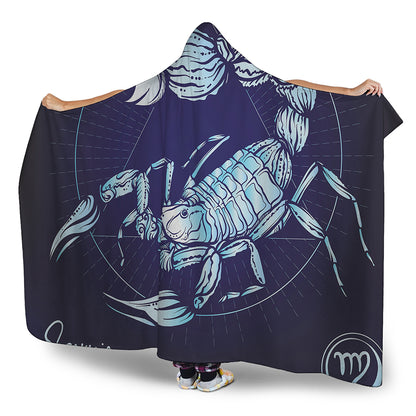 Astrological Scorpio Sign Print Hooded Blanket