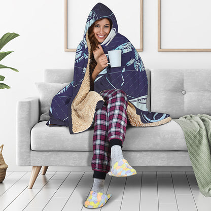 Astrological Scorpio Sign Print Hooded Blanket