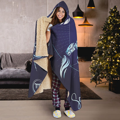 Astrological Scorpio Sign Print Hooded Blanket