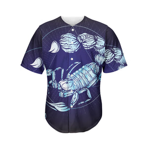 Astrological Scorpio Sign Print Men's Baseball Jersey