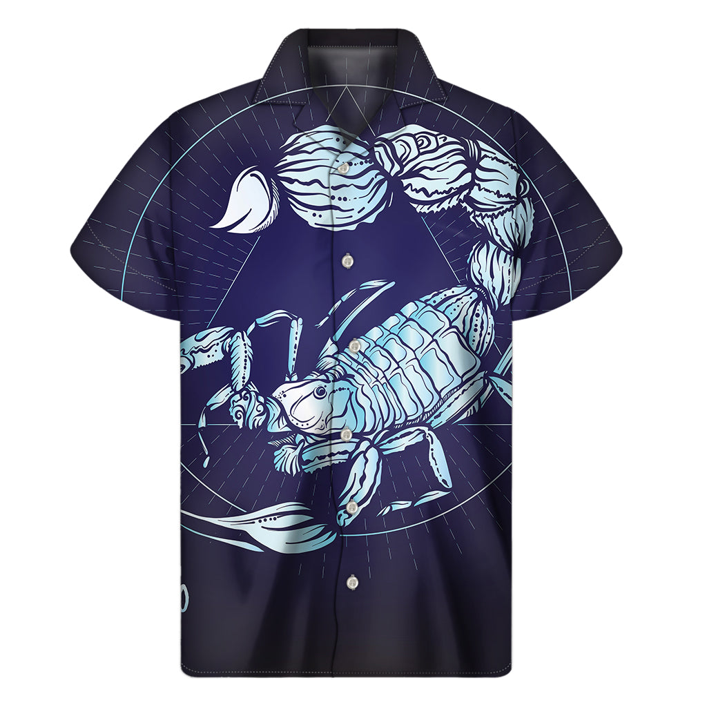 Astrological Scorpio Sign Print Men's Short Sleeve Shirt