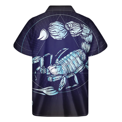 Astrological Scorpio Sign Print Men's Short Sleeve Shirt