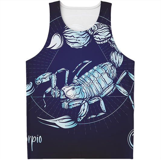 Astrological Scorpio Sign Print Men's Tank Top